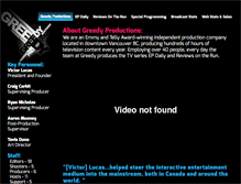 Tablet Screenshot of greedyproductions.com